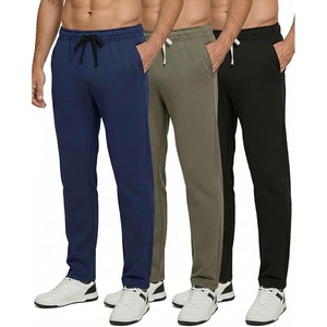 image:imageMens 3Pack Open Bottom Fleece Sweatpants by Real EssentialsSet 3