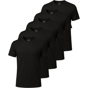 image:imageReal Essentials 5 Pack Mens Breeze Tech Crew Neck Workout TShirts MoistureWicking Athletic Gym Shirts Big and TallSet 1