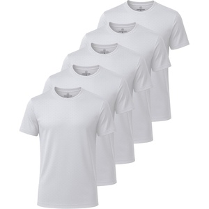 image:imageReal Essentials 5 Pack Mens Breeze Tech Crew Neck Workout TShirts MoistureWicking Athletic Gym Shirts Big and TallSet 2