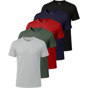 image:imageReal Essentials 5 Pack Mens Breeze Tech Crew Neck Workout TShirts MoistureWicking Athletic Gym Shirts Big and TallSet 3